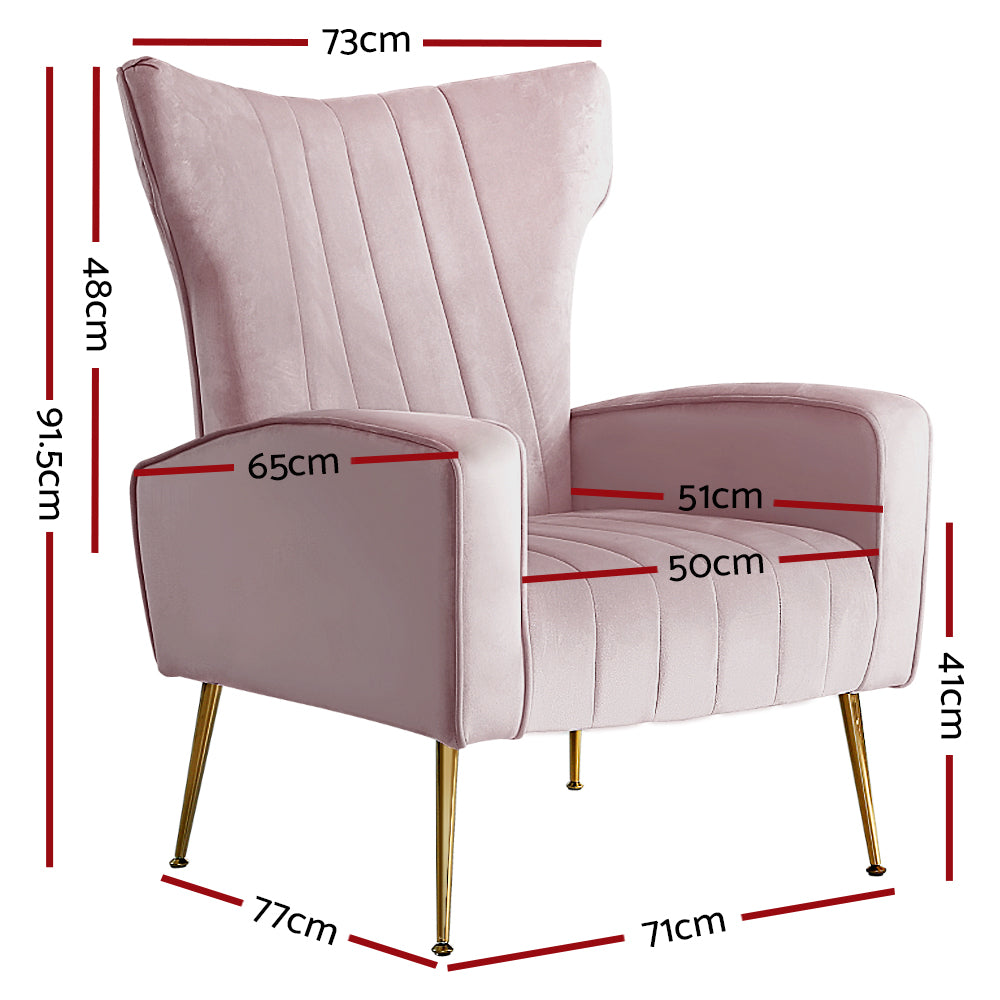 pink slipper chair