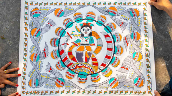 Traditional graphic art by the Maithili community