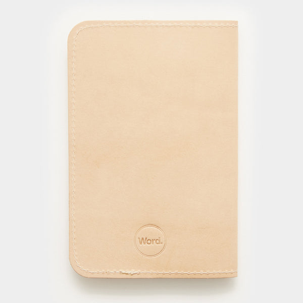 Word. Notebook Leather Cover - Tan by Word. Notebooks - Shop Cool Material