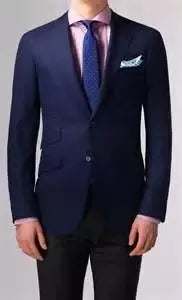 Black Shirt with Navy Suit