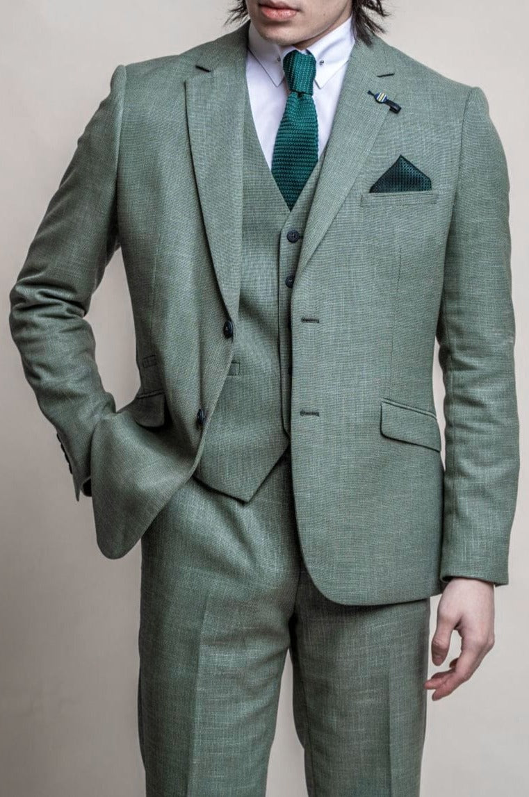 Cavani | Cavani Miami Men’s Sage Green Blazer - MENSWEARR