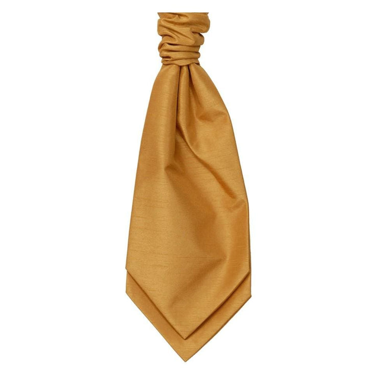 Mens LA Smith GOLD Wedding Cravat - Adult Self Tie Cravat - Accessories