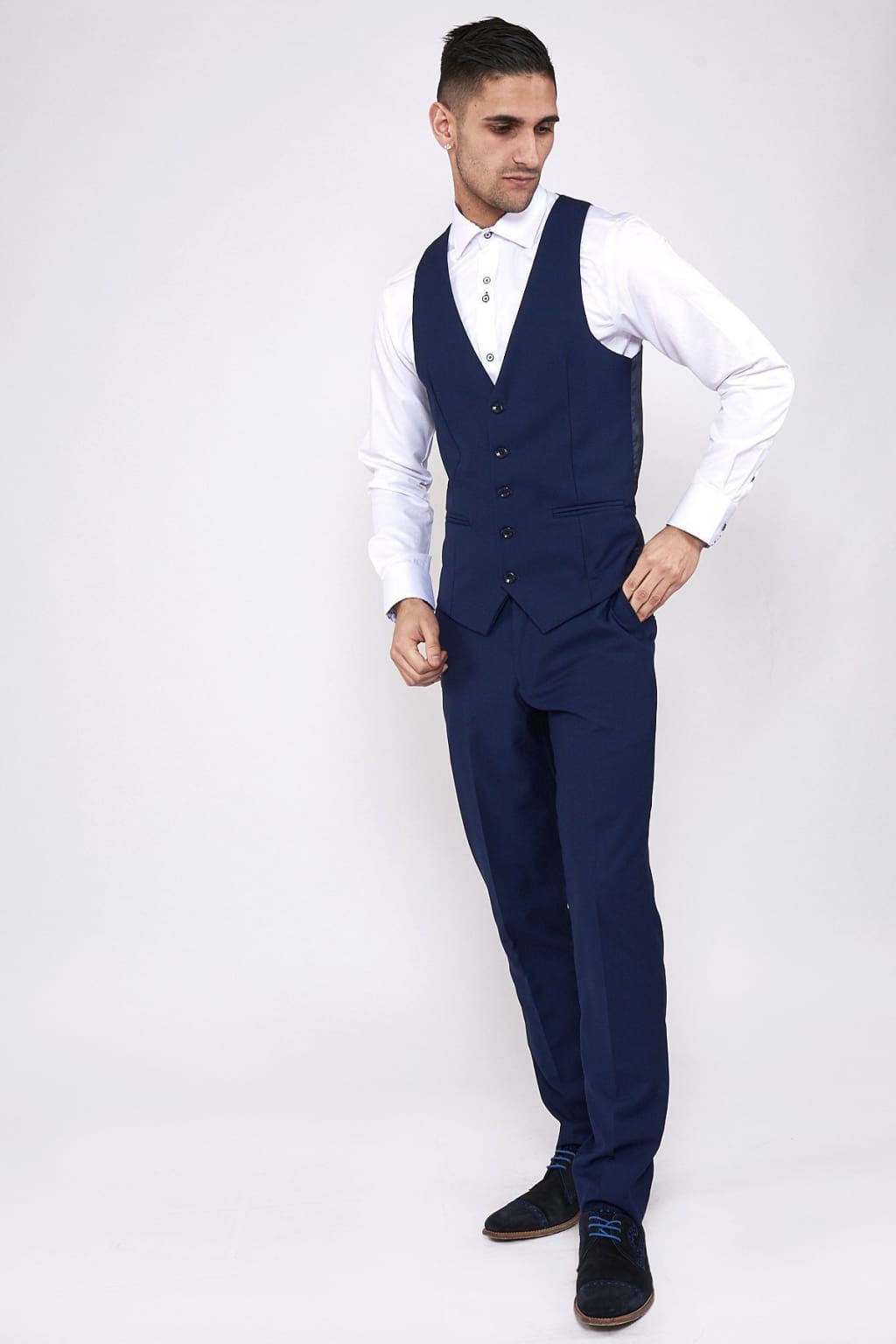 Marc Darcy | Marc Darcy Rambo Royal Blue Three Piece Suit - Menswearr ...