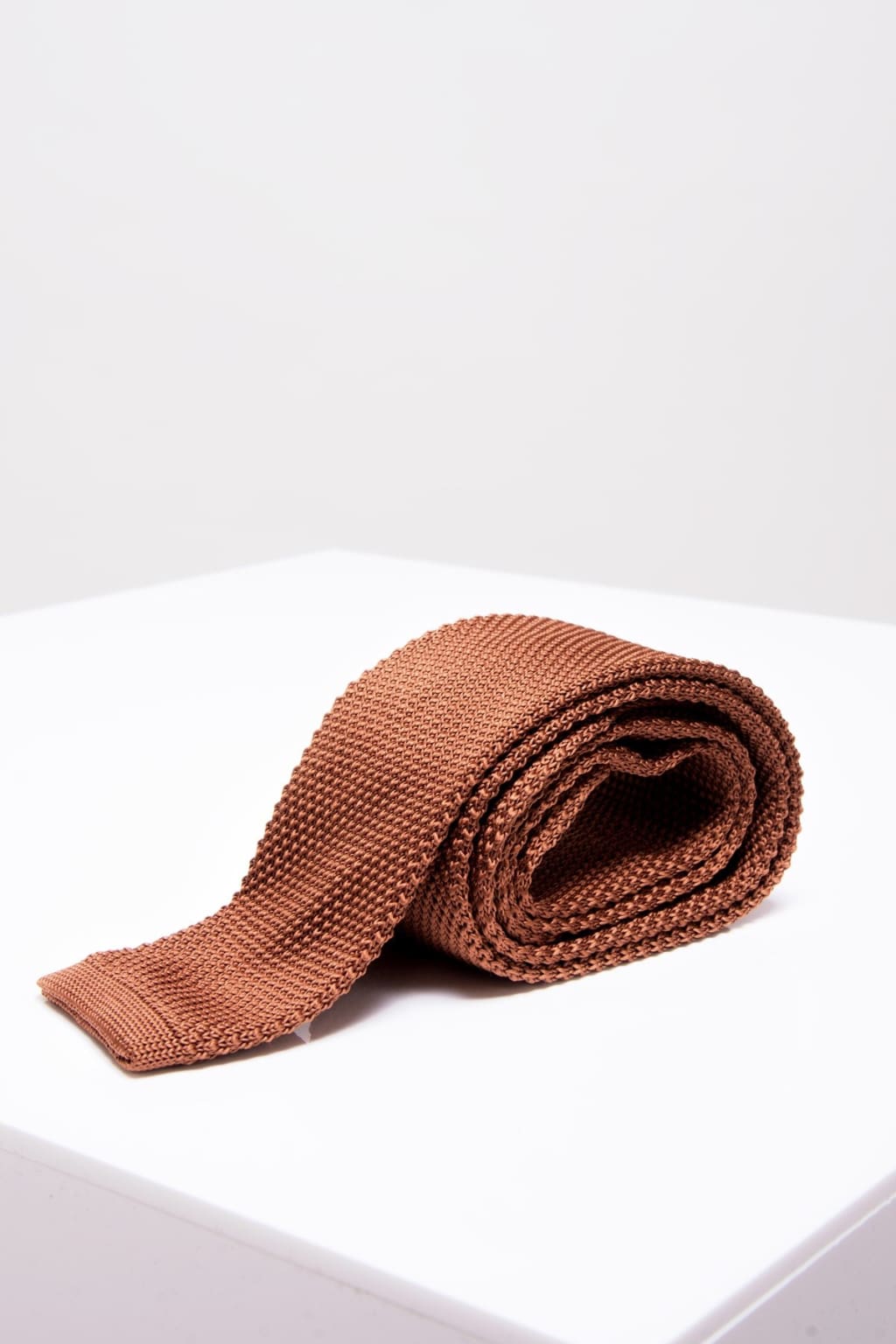 Marc Darcy | Marc Darcy Rust Knitted-Tie - MENSWEARR