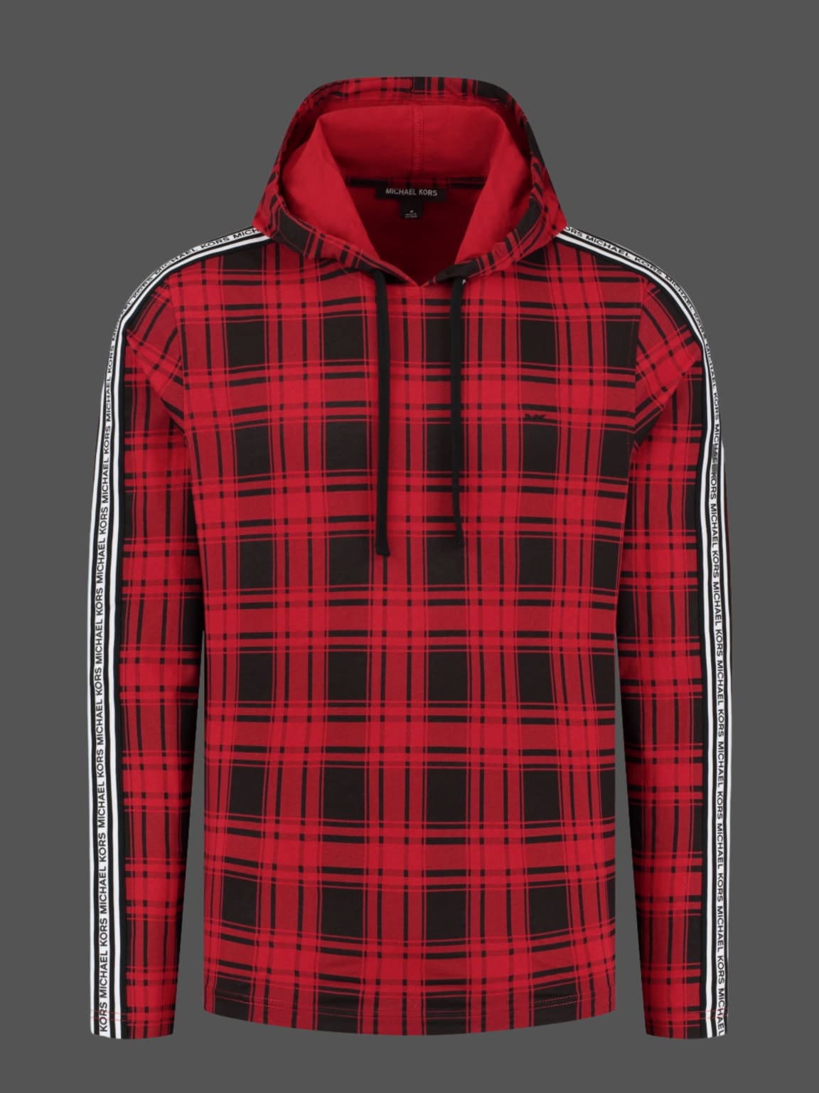 Michael Kors | Michael Kors Red Printed Check Casual Lounge Hoodie -  MENSWEARR