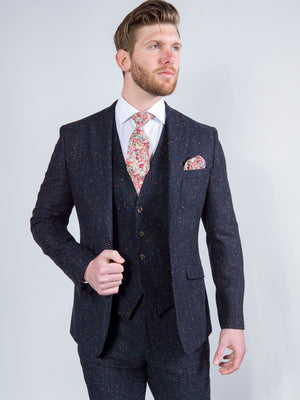 Men's Taupe Donegal Tweed Wool Blazer