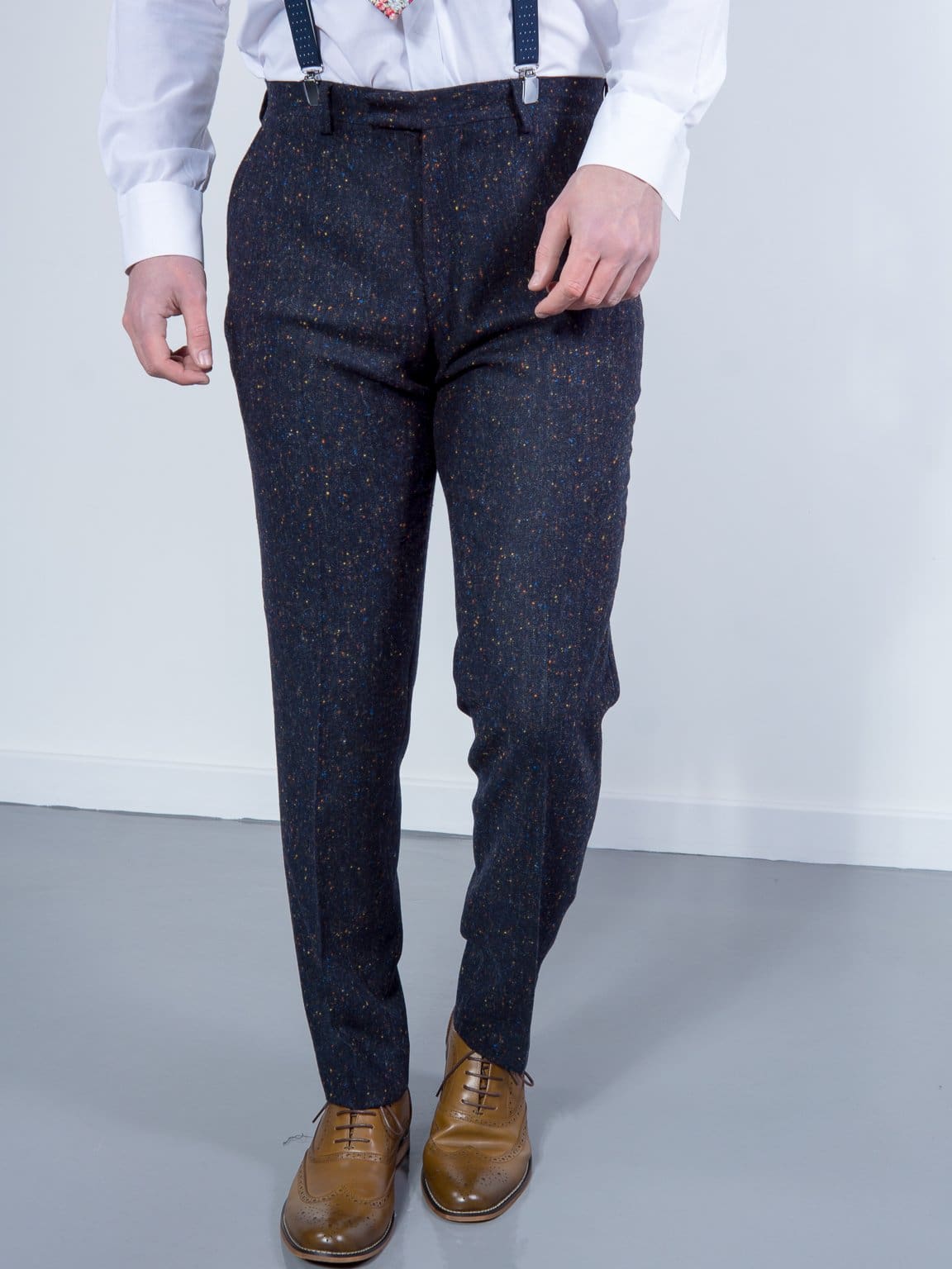 Tan Brown Tweed Suit Trouser - X6058-4 – XPOSED