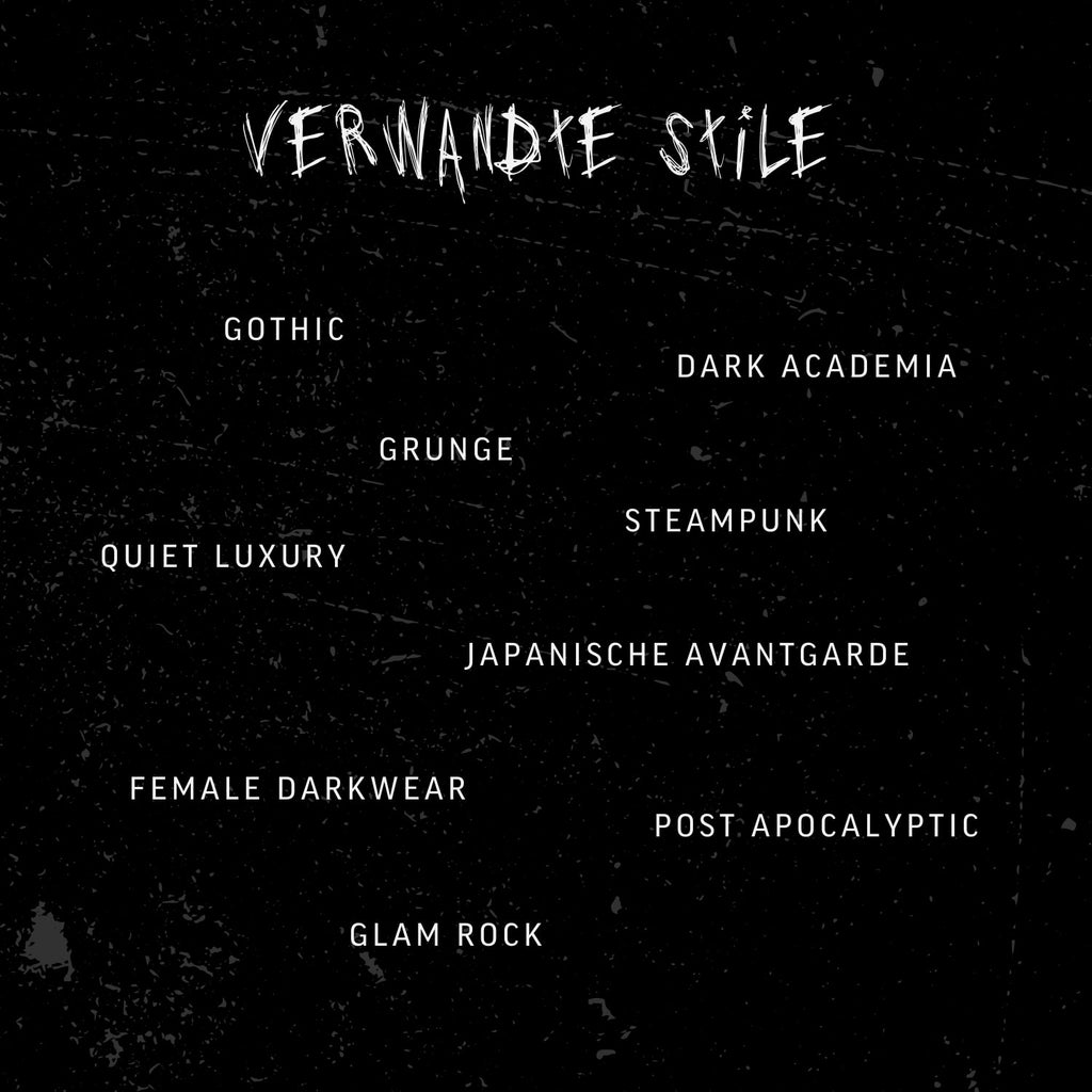Dark Avantgarde Mode Stile und Subkategorien der schwarzen Mode