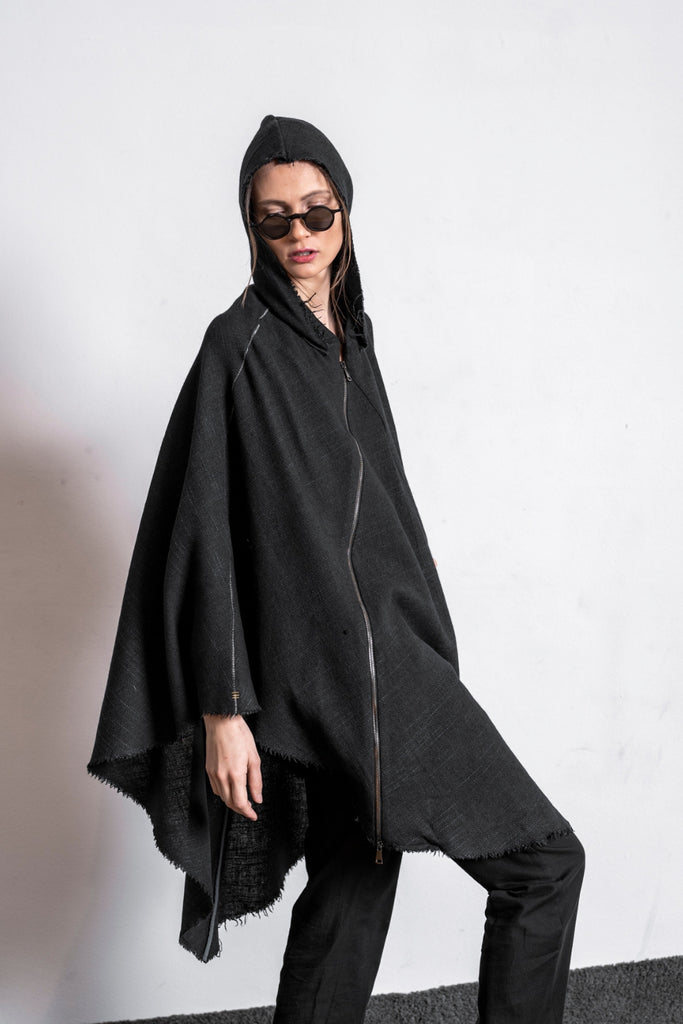 Oversized linen coats and linen ponchos