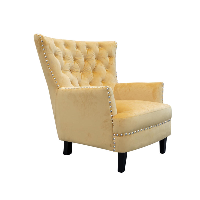 mustard velvet occasional chair