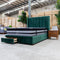 Chester King Fabric Storage Bed - Green Velvet - Warehouse Furniture Clearance