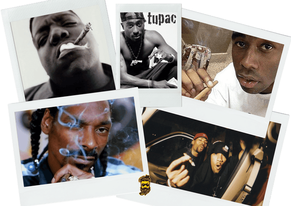 Hip hop rappers smoking blunts