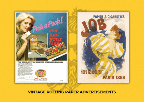vintage rolling paper advertisements, vintage rolling paper commercials