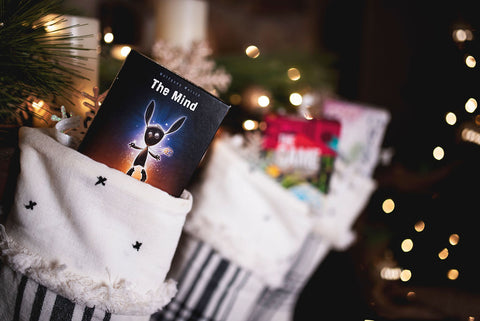 The card game "The Mind" in a Christmas stocking