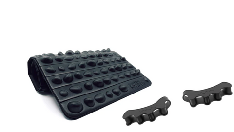 Rock mat and toe spacers
