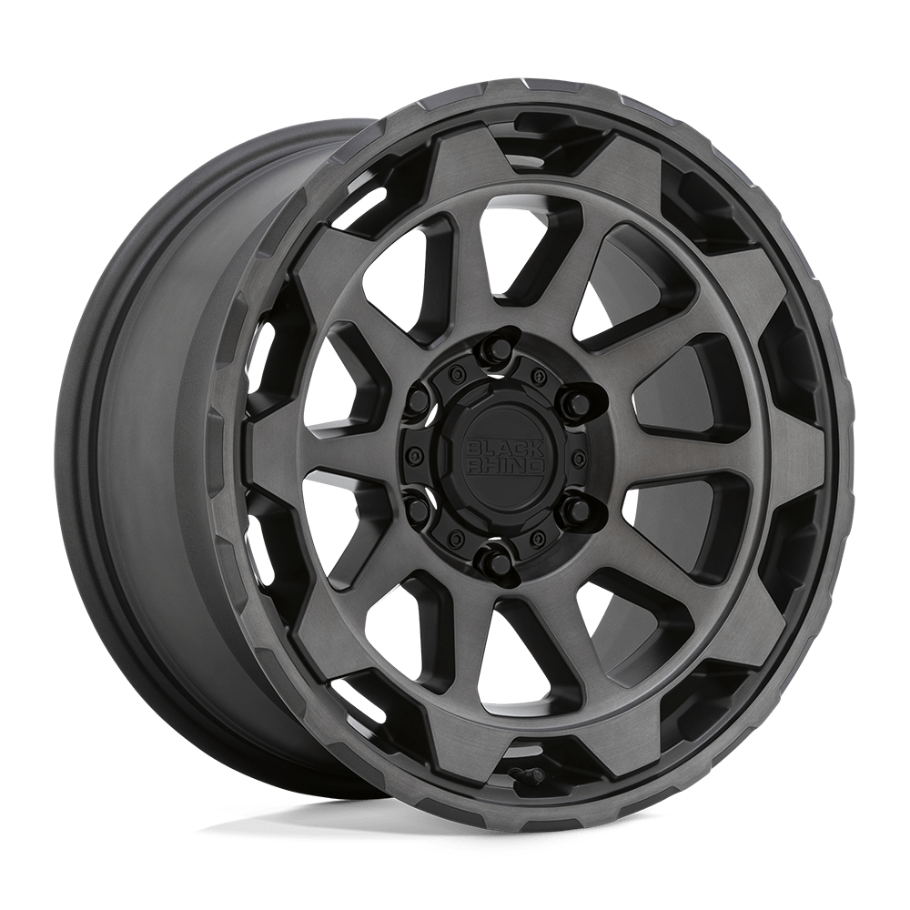 BLACK RHINO ROTOR 18X9 12 6X120 MATTE GUNMETAL WITH BRUSHED TINTED FACE