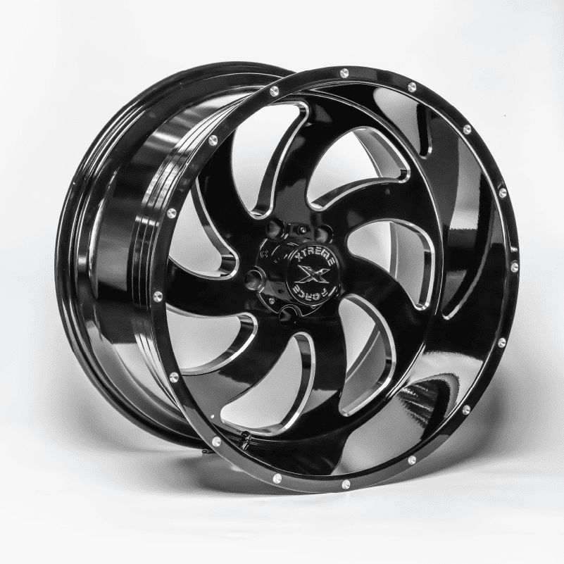 Xtreme Force XF-1 24x14 -76 8x170 Black and Milled