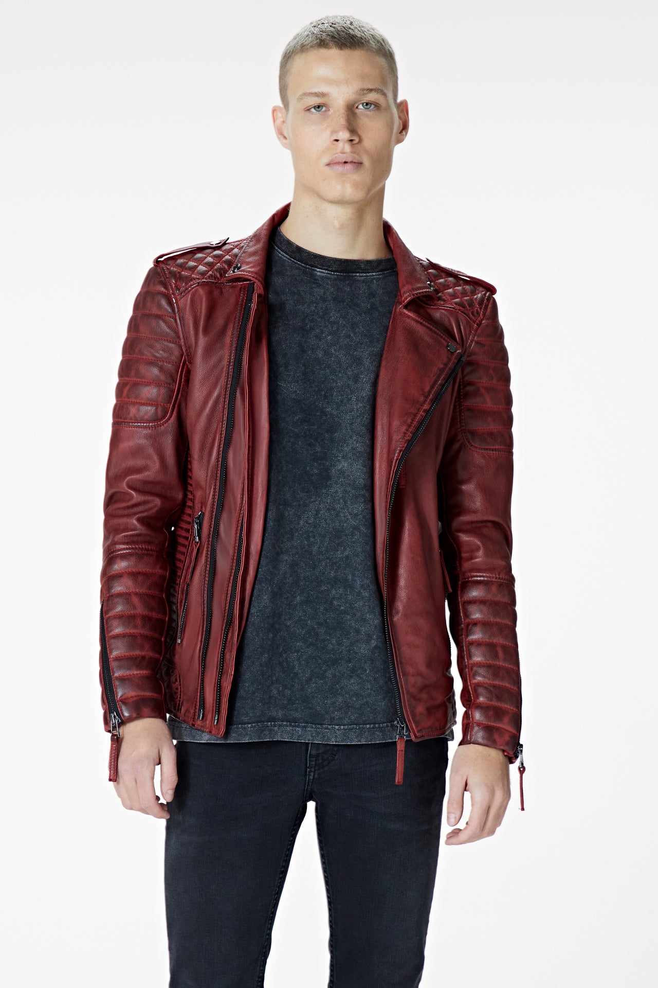 boda skins red leather jacket