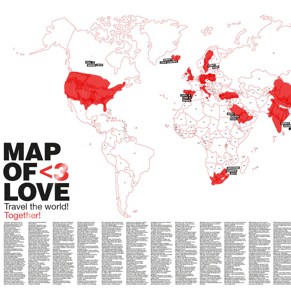 Map Of Love Weltkarte Fur Liebende Awesome Maps Charles Marie S Design Geschenke Shop