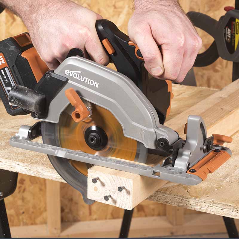 MULTIFUNCTIONAL CIRCULAR SAW WITH BATTERY R165CCS-LI INCL. SAW BLADE - Evolution  Power Tools Benelux