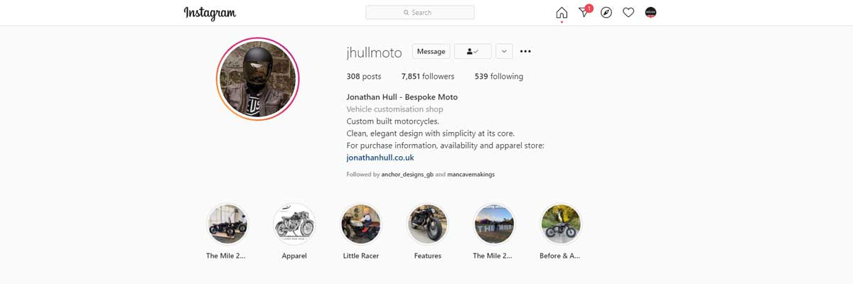 # Jhull moto instagram page