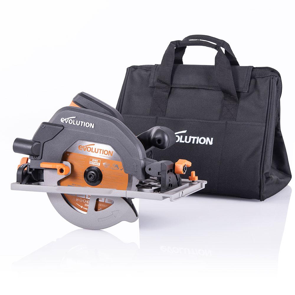 Evolution R185CCSX+ 185mm Circular Saw with TCT Multi-Material Cutting Blade