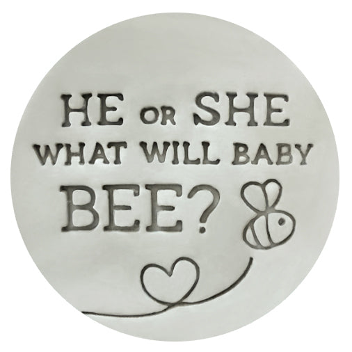 Little Biskut He Or She What Will Baby Bee Embosser Custom Cookie Cutters