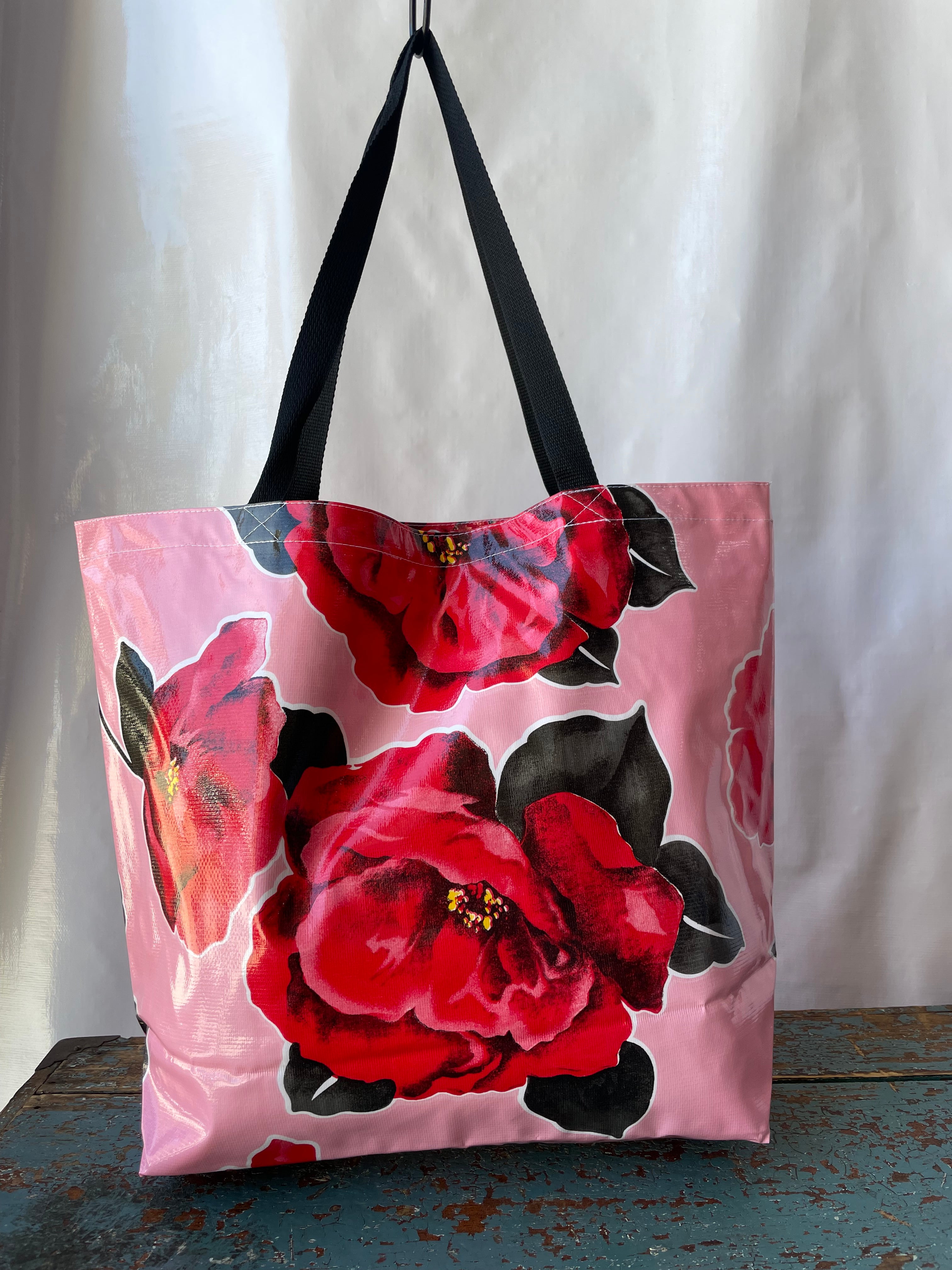 Oilcloth Large Tote, oil cloth tote, oil cloth shopping bag, oilcloth ...