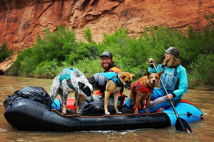 Packrafting with dogs