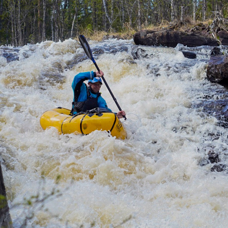 Packraft in whitewater