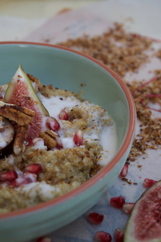 Quinoa with fig and pecans