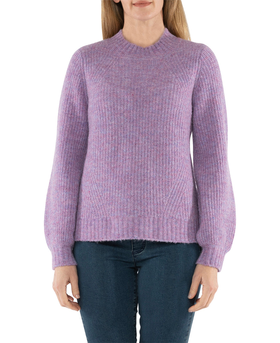 Mock Neck Rib Pullover