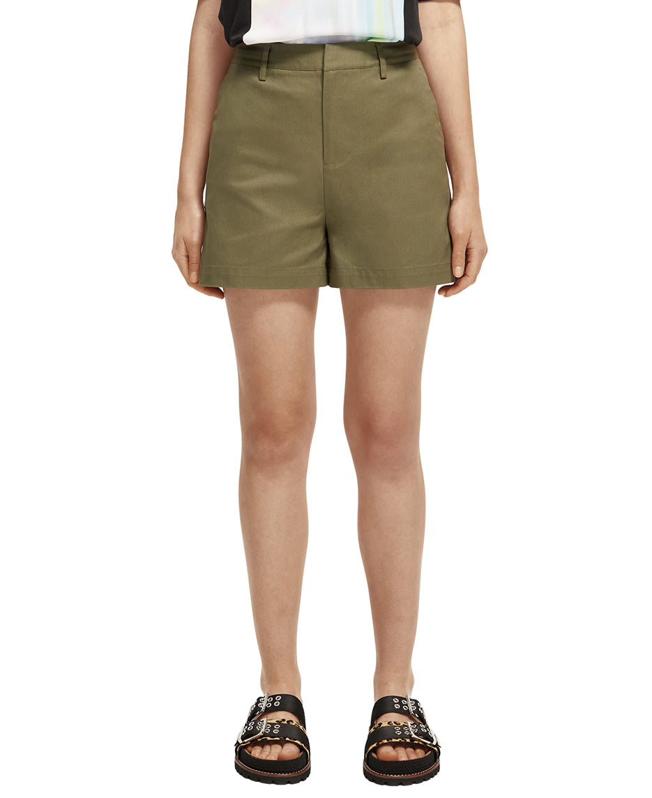 High Rise Chino Shorts