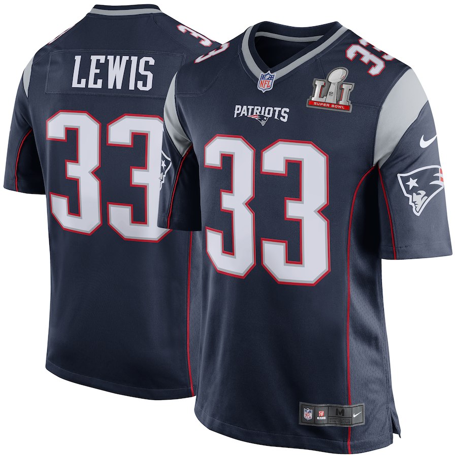 Dion Lewis New England Patriots Navy 