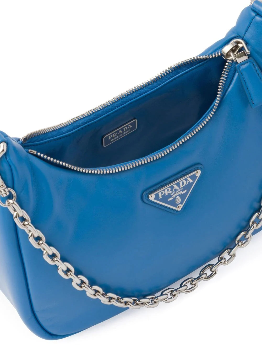 Prada Re-edition 2000 Silver Blue Hobo Bag - Klueles shop on