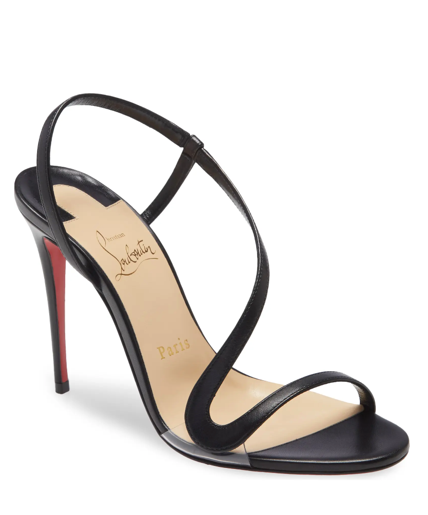 Rosalie - 99 mm Sandals - Leather and PVC - Bianco - Christian Louboutin
