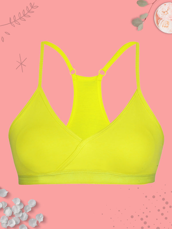 Double-layer Broad Strap Cotton Sports Bras For Girls