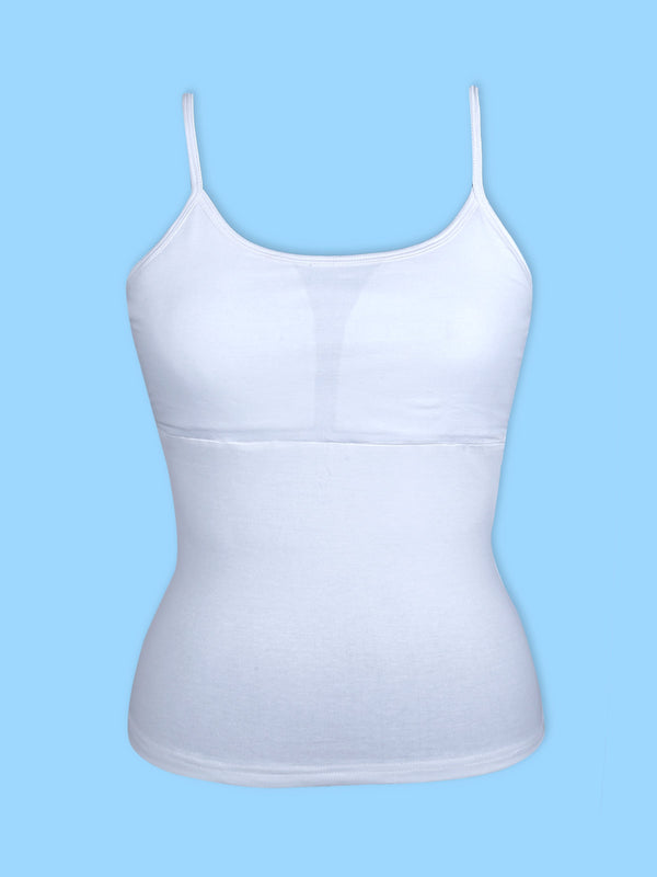 High Coverage Cotton Padded Camisole Bra With Adjustable Strap For