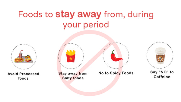 Foods to stay away from, during your period