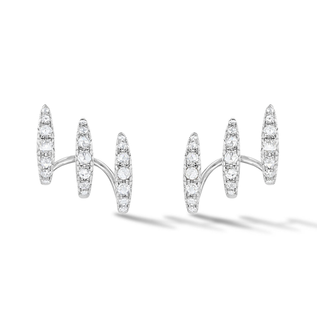 64Facets diamond claw earrings 