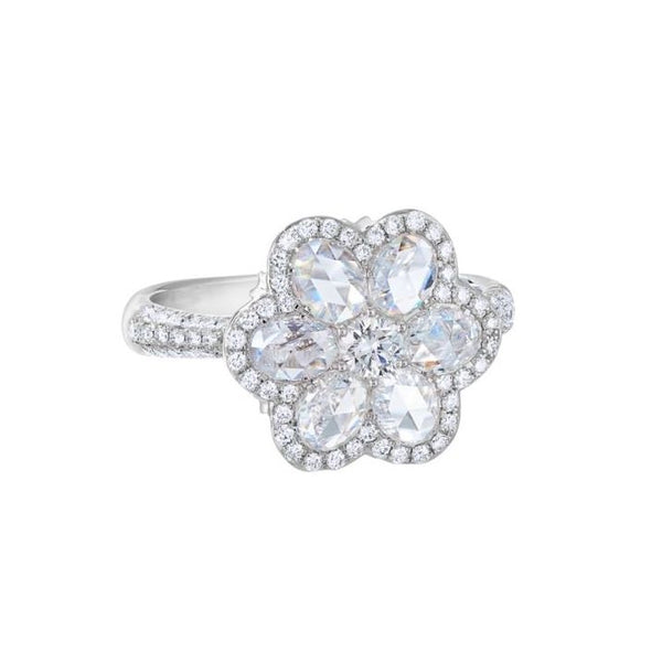 64Facets Floral Diamond Ring
