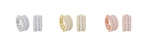 64Facets_ Pave Diamond Huggie Earrings