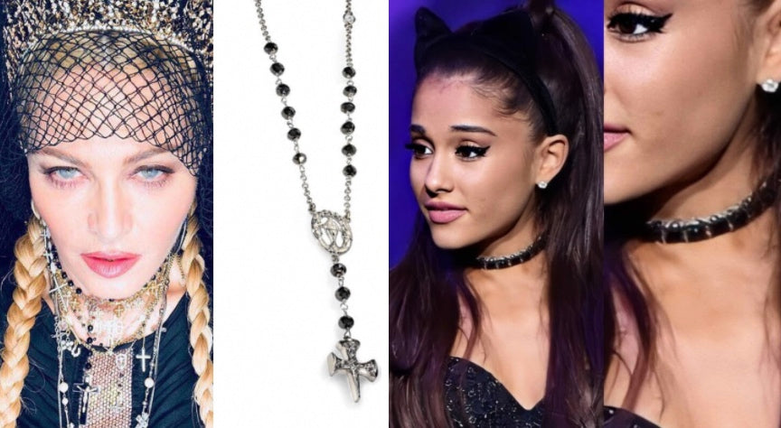 Arianna Grande and Madonna black diamonds