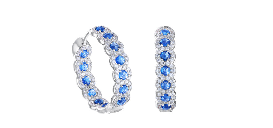 64Facets_Elements Sapphire Hoop Earrings