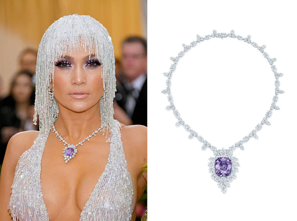 JLO at the 2019 Met Gala wearing Harry Winston