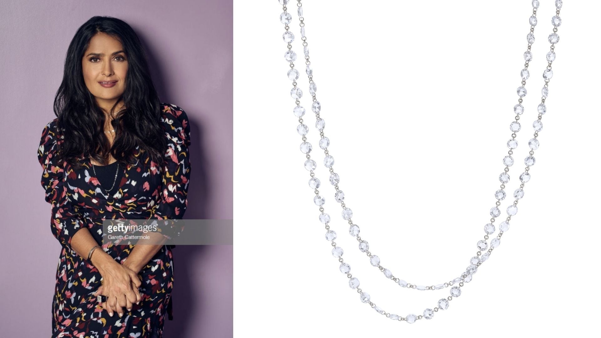 Salma Hayek with 64Facets wearing Ethereal Diamond Chain
