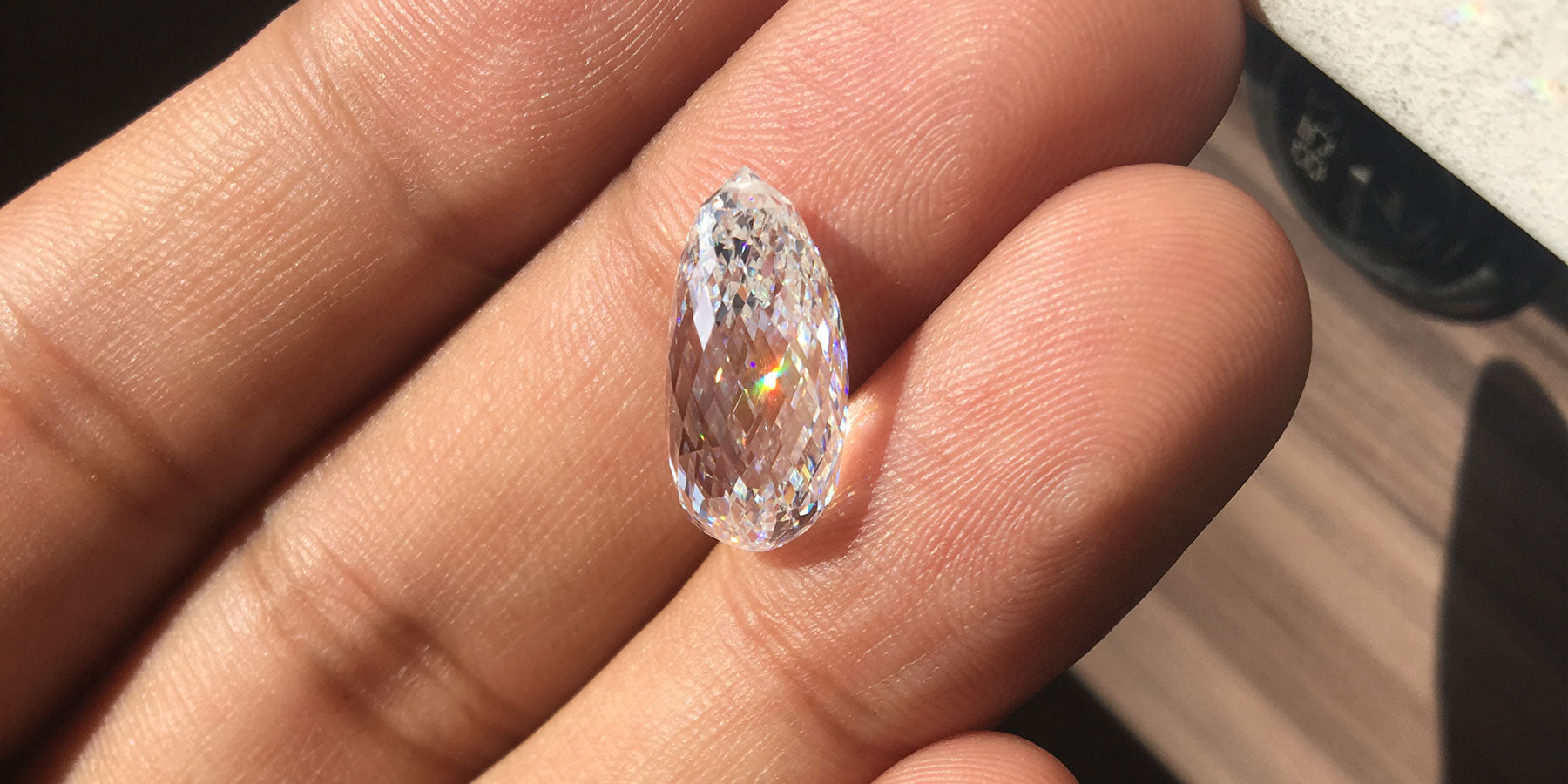 64Facets D F Briolette Diamond 
