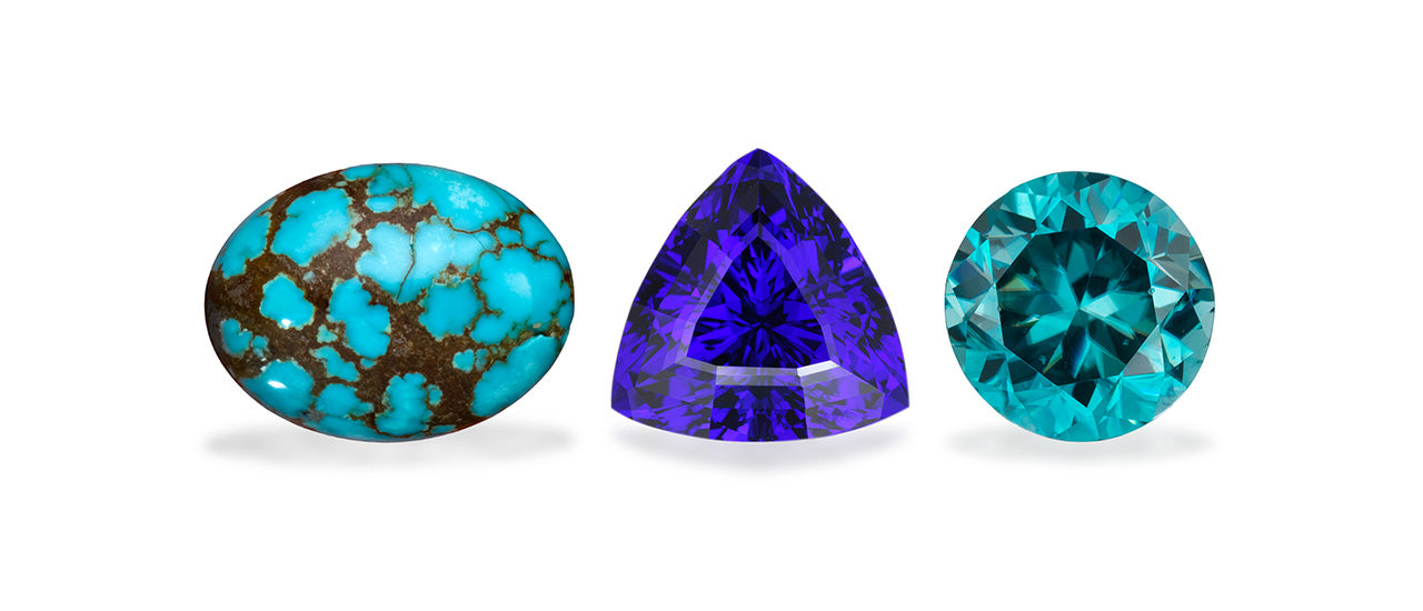 turquoise, zircon and tanzanite