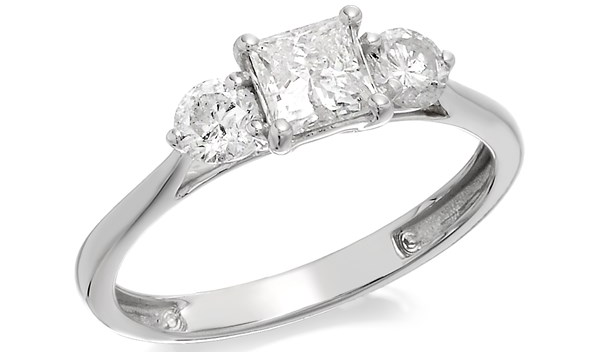 Three Stone Diamond Engagement Ring