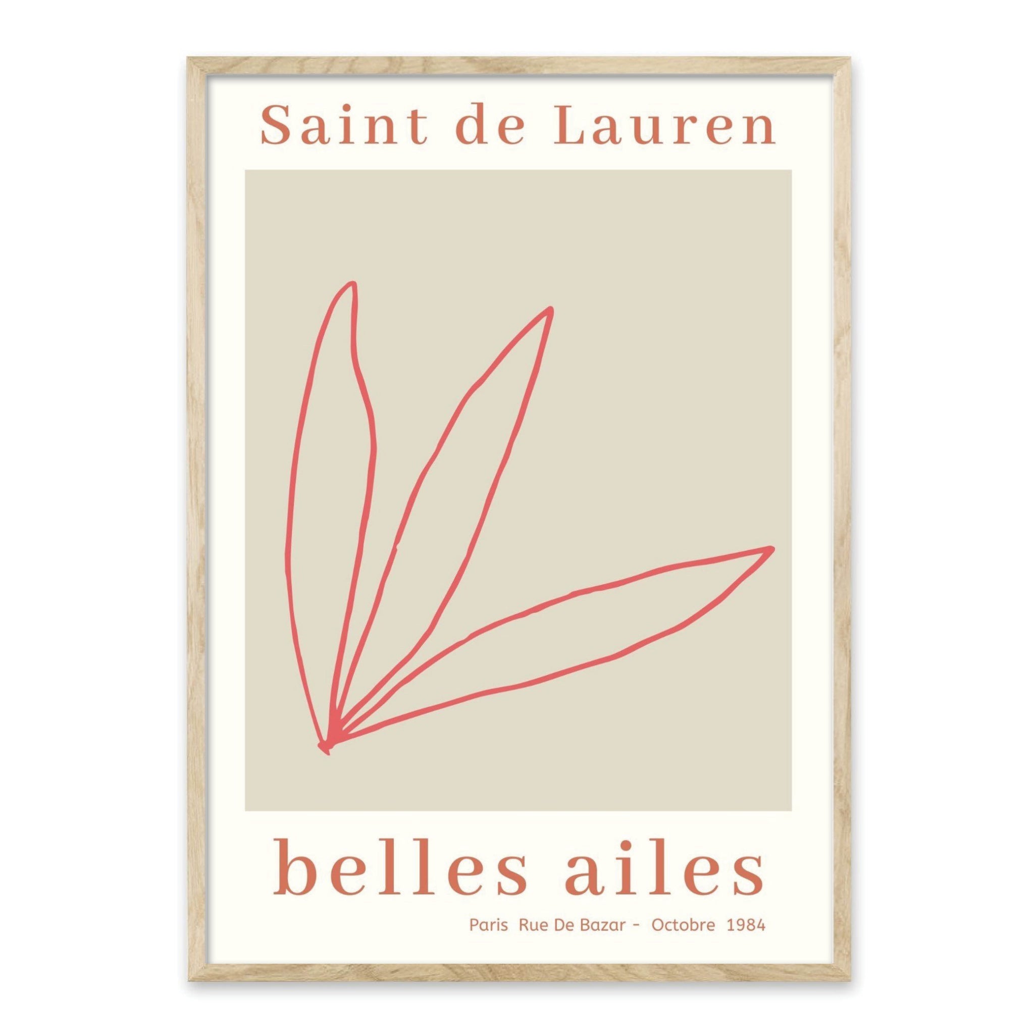 Saint De Lauren Plakat Belles Ailes Homedec Dk